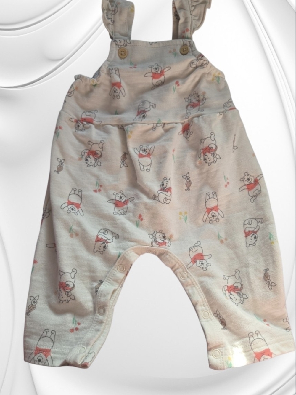 Disney Baby Winnie the Pooh Classic Sketch Romper 3-6Mos EUC